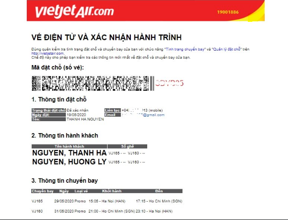 Lưu ý quan trọng khi kiểm tra vé máy bay Vietjet đã đặt